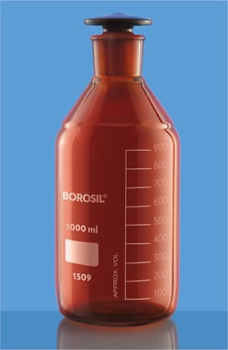 Foxx Life Sciences Borosil Amber Light-Blocking Reagent Bottles with Ground