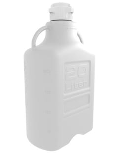 Foxx Life Sciences EZgrip 20L (5 Gal) Polypropylene (PP) with 83B VersaCap Closure, Large Pinched Handles