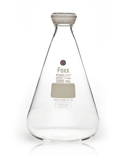 Foxx Life Sciences PUREGRIP Reusable Glass Erlenmeyer Flasks with GL45