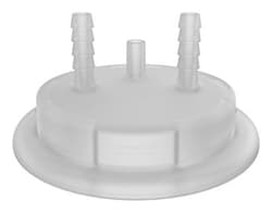 Foxx Life Sciences VersaCap 83mm (83B) Carboy and Bottle Cap Adapters, Tangle Free Hose Barb Adapter, Two 1/4 Inch Barbs for 1/4 Inch ID Tubing, for use with VersaCap 83mm Open Cap