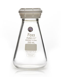 Foxx Life Sciences PUREGRIP Reusable Glass Erlenmeyer Flasks with GL45