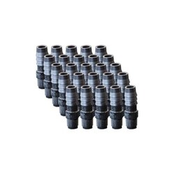 Foxx Life Sciences EZwaste HPLC Solvent Waste System, Replacement Fittings, 3/8 Inch Hose Barb Fittings for 3/8 Inch ID Tubing, Black Fitting, 1/8 Inch MNPT Thread, 25/PK