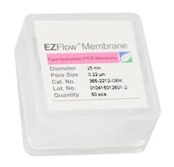 Foxx Life Sciences EZFlow Hydrophobic PTFE Membrane Filters, 0.22um, 25mm Diameter Filter Discs, 50/PK