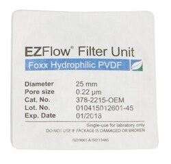 Foxx Life Sciences EZFlow Sterile Hydrophilic PVDF Syringe Filters, 0.22um