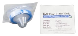 Foxx Life Sciences EZFlow Sterile Hydrophilic PVDF Syringe Filters, 0.45um