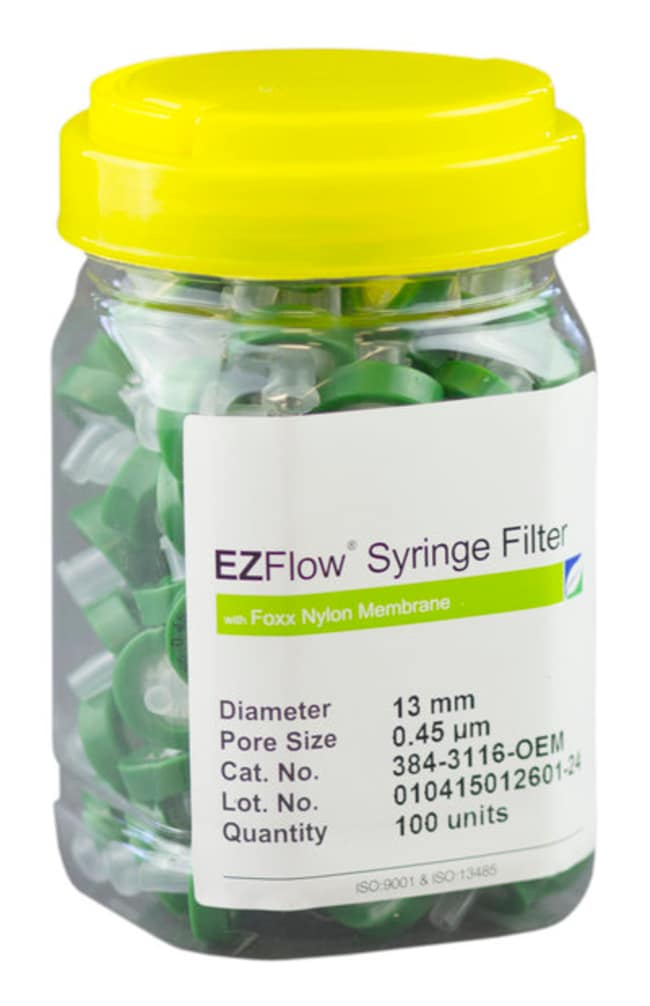 Foxx Life Sciences EZFlow Non-Sterile Nylon Syringe Filters, 0.45
