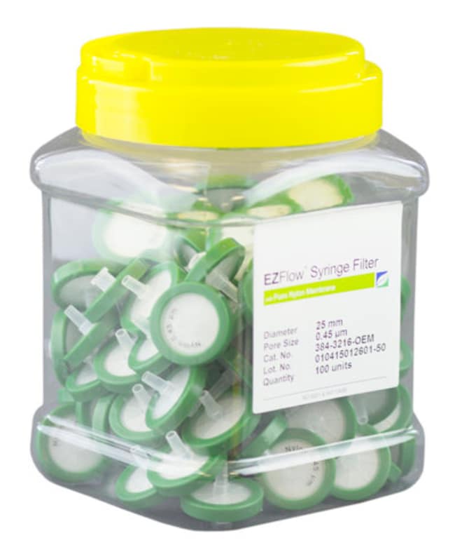 Foxx Life Sciences EZFlow Non-Sterile Nylon Syringe Filters, 0.45