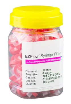 Foxx Life Sciences EZFlow Non-Sterile Hydrophobic PTFE Syringe Filters,