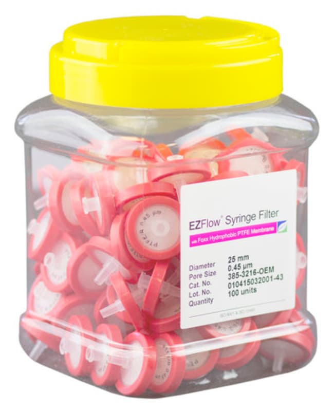 Foxx Life Sciences EZFlow Non-Sterile Hydrophobic PTFE Syringe