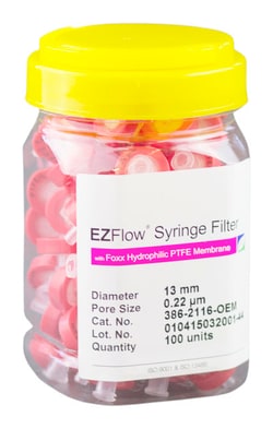 Foxx Life Sciences EZFlow Non-Sterile Hydrophilic PTFE Syringe Filters,