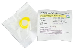 Foxx Life Sciences Sterile Cell Strainers, 100um, Yellow