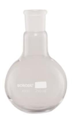 Foxx Life Sciences Borosil® Flat Bottom Boiling Flask with Short Neck and Interchangeable Joint (24/29), 1L (1000mL), 2/CS