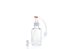 Foxx Life Sciences&nbsp;EZBio MTO Single Use (SUT) Bottle Assembly, 500mL Sterilized PETG Bottle for Aseptic Sampling and Sterile Storage, 38-430, PETG, EZBio Tubing, Vented w/Diptube, CPC AseptiQuik, 10/CS