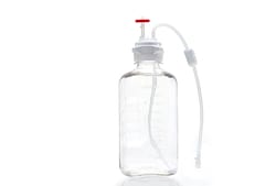 Foxx Life Sciences EZBio MTO, Single Use (SUT) Bottle Assembly, 2000mL (2L) Sterilized PETG Bottle for Aseptic Sampling and Sterile Storage, 53B, Flexelene®, Vented w/ Diptube, Plug, 10/CS