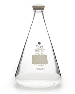 Foxx Life Sciences PUREGRIP Reusable Glass Erlenmeyer Flasks with GL45