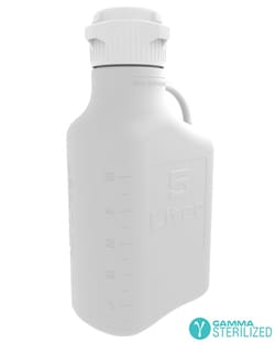 Foxx Life Sciences EZBio® 5L (1 GAL) Gamma Sterilized Double Bagged Autoclavable Polypropylene (PP) Carboy with 83mm (83B) VersaCap® Closure