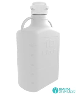 Foxx Life Sciences EZBio® 10L (2.5 GAL) Gamma Sterilized Double Bagged Autoclavable Polypropylene (PP) Carboy with 83mm (83B) VersaCap® Closure