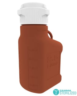 Foxx Life Sciences EZBio® 2.5L (0.5 GAL)  Gamma Sterilized Double Bagged Light Blocking Amber HDPE Carboy with 83mm (83B) VersaCap® Closure