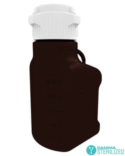 Foxx Life Sciences EZBio® 2.5L (0.5 GAL) Gamma Sterilized Double Bagged Autoclavable Light Blocking Dark Amber Polypropylene (PP) Carboy with 83mm (83B) VersaCap® Closure