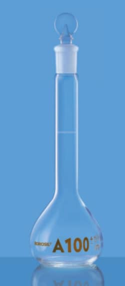 Foxx Life Sciences Borosil Wide Mouth Class A Volumetric Flasks with Glass