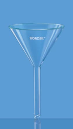 Foxx Life Sciences Borosil Funnels with 60 Angle Bowls and 50mm Stems,