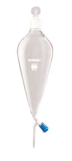 Foxx Life Sciences Borosil Pear-Shaped Glass Sepratery Funnel with Boroflo