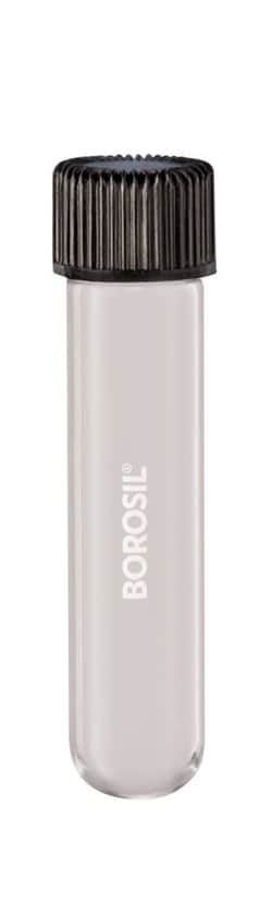 Foxx Life Sciences Borosil® Reusable Heavy Duty Culture Tubes with PTFE Lined PP Screw Caps and Round Bottoms, 5mL (16 x 75mm), 100/CS