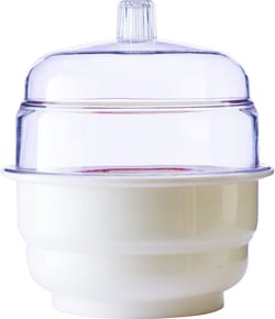 Foxx Life Sciences&nbsp;Abdos Desiccator with a clear Polycarbonate (PC) top and a white Polypropylene (PP) Plate (Diameter 300mm) 1/EA