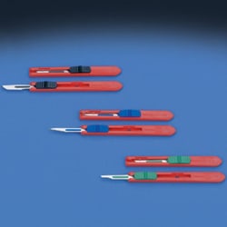 DEROYAL MEDICAL PRODUCTS 4511 RED HANDLE SCALPEL 50/CS, Quantity: Case