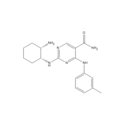 Medchemexpress LLC&nbsp;2-[[(1R,2S)-2-aminocyclohexyl]amino]-4-[(3-methylphenyl)amino]-5-pyrimidinecarboxamide | 1194961-19-7 | 99.6% | 340.42 g/mol | C18H24N6O | 5 MG
