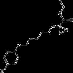 Apexbio Technology LLC&nbsp;Etomoxir(Synonyms: Etomoxir sodium salt, Ethyl 2-[6-(4-chlorophenoxy)hexyl]oxirane-2-carboxylate), 10mg, CAS: 124083-20-1.