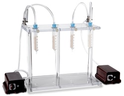 Vicam 4-Position Pump Stand w/ 2 Air Pumps (10mL), Quantity: Each of 1