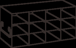 CRYSTAL TECHNOLOGY AND INDUSTRIES&nbsp;UPRIGHT FREEZER RACK 4X3