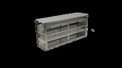 CRYSTAL TECHNOLOGY AND INDUSTRIES&nbsp;Upright Stainless Steel Freezer Rack, (1) Drawer, Holds (39) 50ml Centrifuge Tubes, Rack Dimensions 22 3/16L x 4 15/16H x 5 1/2W