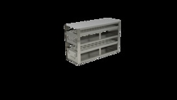 CRYSTAL TECHNOLOGY AND INDUSTRIES Upright Stainless Steel Freezer Rack, (2) Drawers, Holds (120) 15ml Centrifuge Tubes, Rack Dimensions 16 11/16L x 9 15/16H x 5 1/2W