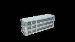CRYSTAL TECHNOLOGY AND INDUSTRIES&nbsp;Upright Drawer Freezer Rack, Holds (18) Plates 54.8-61.8mmH,  Rack Dims 21 3/8L x 7 15/16H x5 7/16W