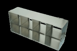 CRYSTAL TECHNOLOGY AND INDUSTRIES Upright Rack, Holds (8) Centrifuge Boxes, Rack Dimensions 24 13/16L x 10 3/16H x 5 7/8W