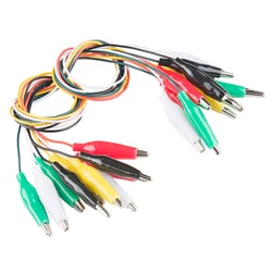 Sparkfun Electronics Alligator Test Leads - Multicolored (10 Pack), Quantity: