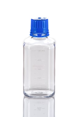 Triforest Enterprises 500ML sterile PETG square media bottle with tamper evident cap