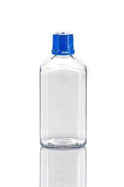 Triforest Enterprises 1000ML sterile PETG square media bottle with tamper evident cap