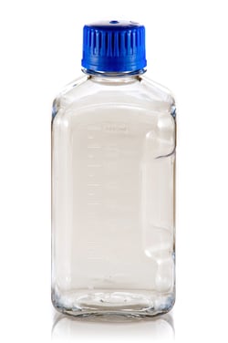 Triforest Enterprises 2000ML sterile PETG square media bottle with standard
