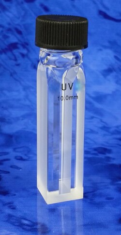 Fireflysci Type 46 Semi-Micro Cuvette with Screw Cap (Material: UV Quartz) (Lightpath: 10x2mm)