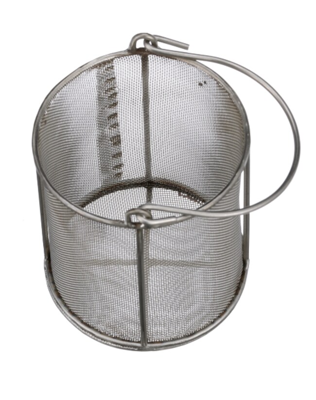 Marlin Steel Wire Products Round Mesh Basket with Handles 3.88"D x 4.25