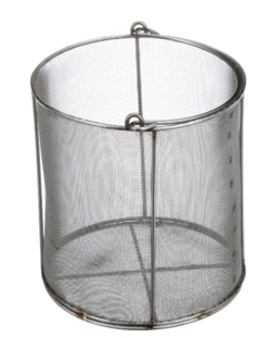 Marlin Steel Wire Products Round Mesh Basket with Handles 5.88"D x 6.5"H,