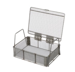 Marlin Steel Wire Products Mesh Basket with Lid 7"L x 5"W x 2"H, Quantity: