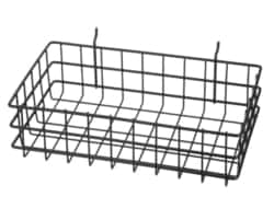 Marlin Steel Wire Products Pegboard Basket 14"L x 8"W x 4"H - Black, Quantity: