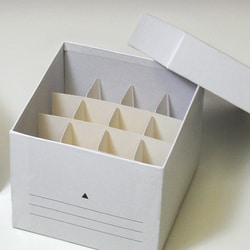 Stellar Scientific Cardboard Cryo Freezer Box for 50mL Tubes, 16 Places with Divider, 48/cs