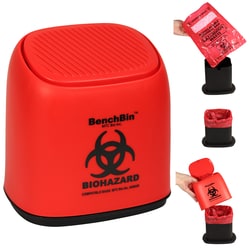 MTC Bio BenchBin Benchtop Biohazard Bin, 1.5L, 7 x 5 x7in, 1/ea, Quantity: