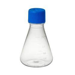 MTC Bio Flask, Erlenmeyer, 250ml, PETG, flat bottom w/ vented screw cap, Sterile, indiv wrapped, 12/CS