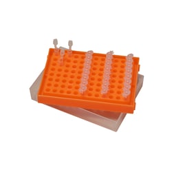 MTC Bio Rack, PCR, 96x0.2ml, with lid, Orange
